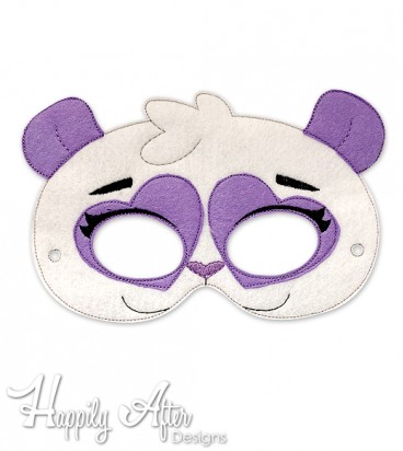 Adorable Panda Mask Embroidery Design