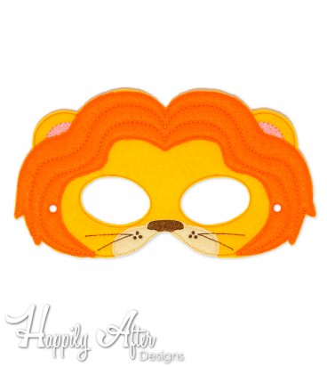 African Lion ITH Mask Embroidery Design 