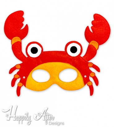 Beach Crab Mask Embroidery Design
