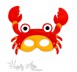 Beach Crab Mask Embroidery Design 