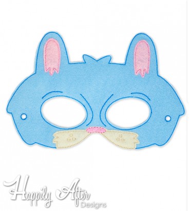 Boy Bunny ITH Mask Embroidery Design 