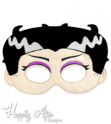 Bride of Frankenstein ITH Mask Embroidery Design
