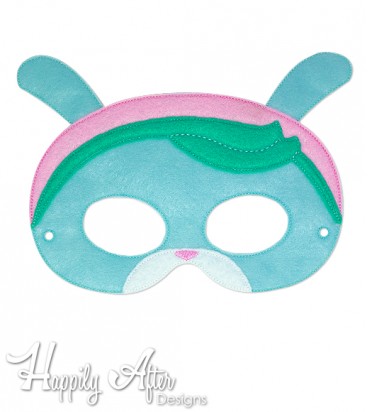 Bunny Cutie ITH Mask Embroidery Design 