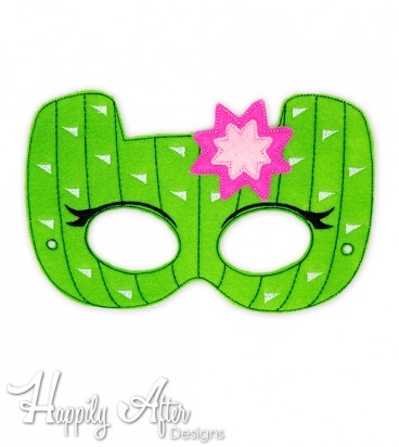 Cactus ITH Mask Embroidery Design 