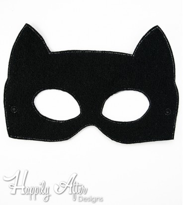 Cat Superhero Mask ITH Embroidery Design 