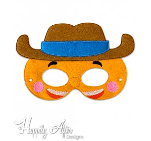 Cowboy Cutie Mask Embroidery Design 