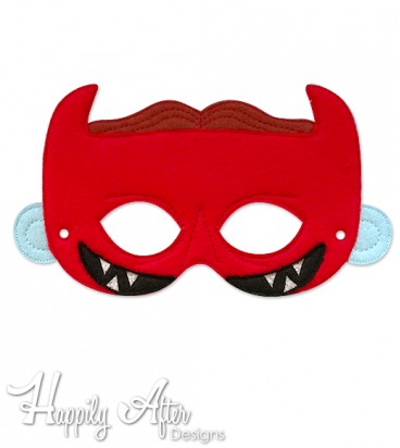 Demon Boy ITH Mask Embroidery Design