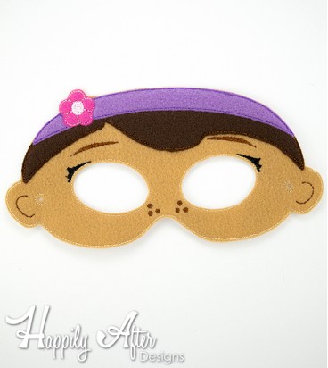 Doctor Girl Mask ITH Embroidery Design