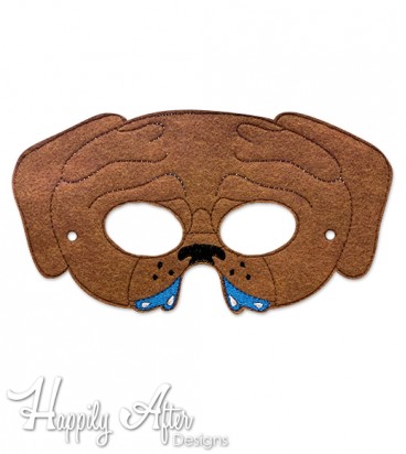 Drooling Pup ITH Mask Embroidery Design
