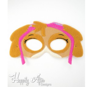Goggles Puppy Mask ITH Embroidery Design 