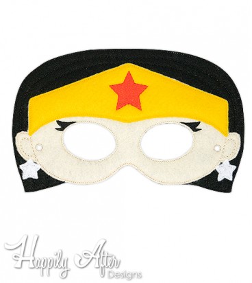 Heroic Woman ITH Mask Embroidery Design 