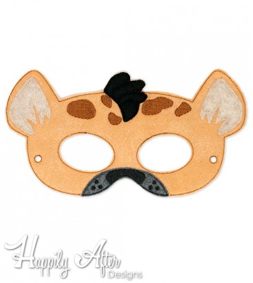 Hyena ITH Mask Embroidery Design 