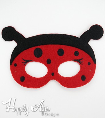 Ladybug Mask ITH Embroidery Design 