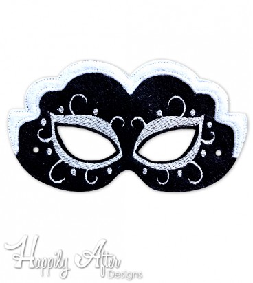 Masquerade Carnival Mask ITH Embroidery Design
