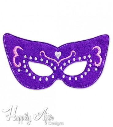 Masquerade Dotted Mask ITH Embroidery Design