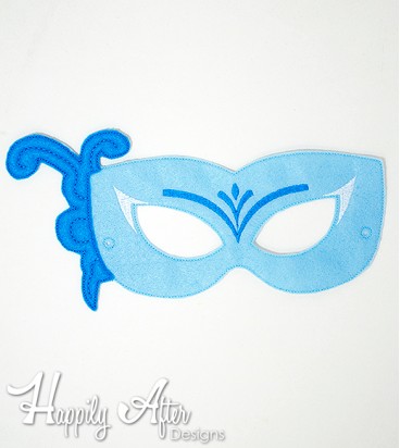 Masquerade Frills ITH Mask Embroidery Design