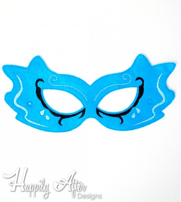 Masquerade Swirls ITH Mask Embroidery Design