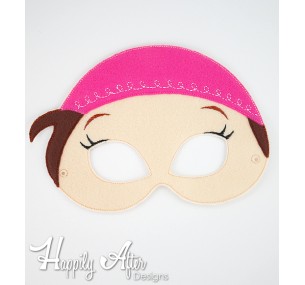 Girl Pirate Mask ITH Embroidery Design 