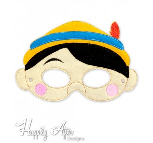 Puppet Boy Mask Embroidery Design 