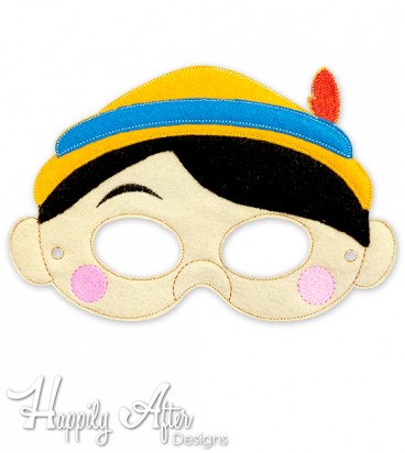 Puppet Boy Mask Embroidery Design