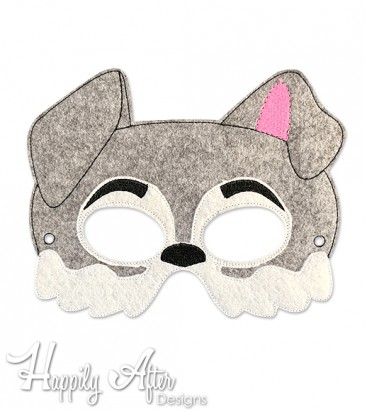 Scruffy Dog ITH Mask Embroidery Design