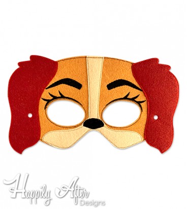 Spaniel Dog ITH Mask Embroidery Design 