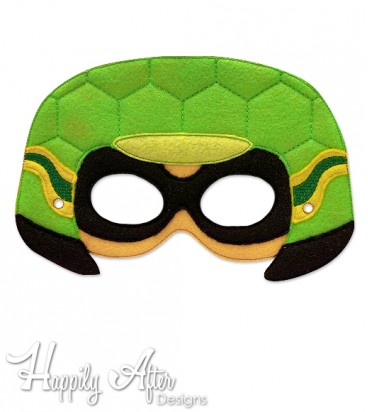 Super Turtle ITH Mask Embroidery Design 