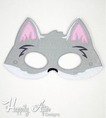 Tabby Cat ITH Mask Embroidery Design 