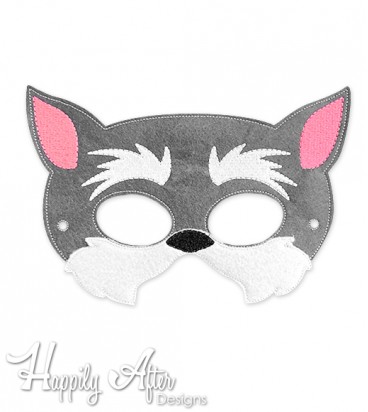 Terrier Dog ITH Mask Embroidery Design 