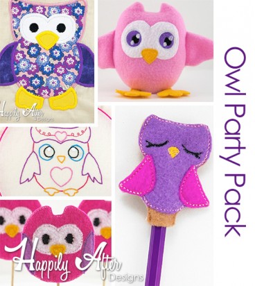 Owl Party Pack Embroidery Designs