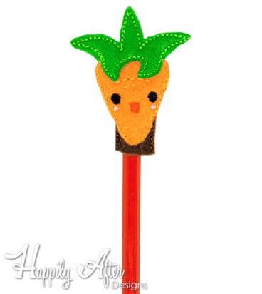 Carrot Pencil Topper Embroidery Design