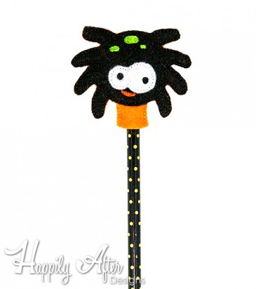 Silly Spider Pencil Topper Embroidery Design 