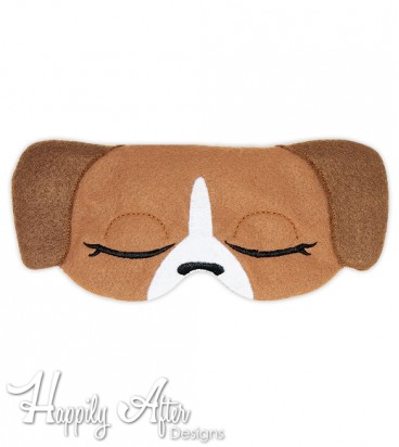 Beagle Sleep Mask ITH Embroidery Design
