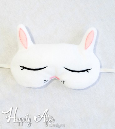 Bunny Sleep Mask ITH Embroidery Design