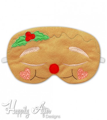 Gingerbread Sleep Mask ITH Embroidery Design