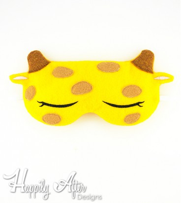 Giraffe Sleep Mask Embroidery Design 