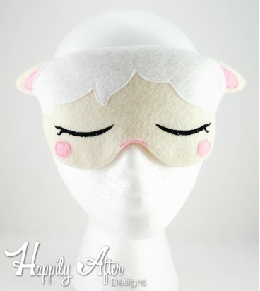 Lamb Sleep Mask ITH Embroidery Design