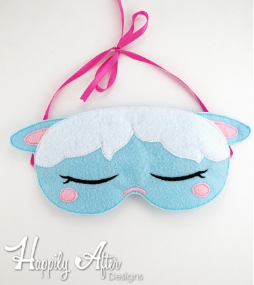 Lamb Sleep Mask ITH Embroidery Design