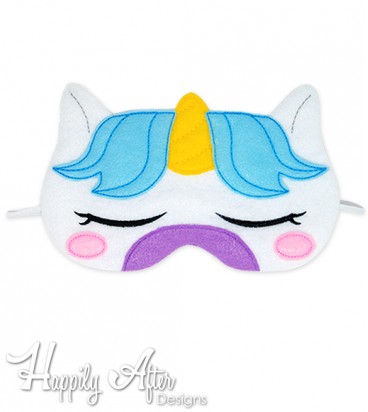 Unicorn Sleep Mask ITH Embroidery Design