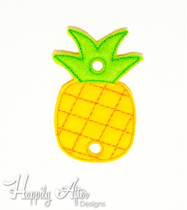 Pineapple Straw Topper Embroidery Design
