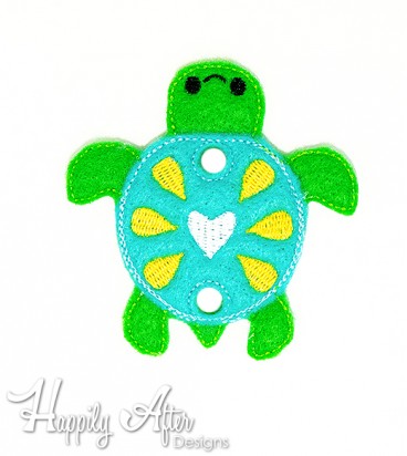 Sea Turtle Straw Topper Embroidery Design
