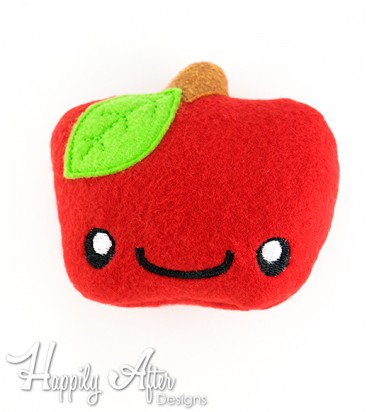 Apple Stuffie Embroidery Design