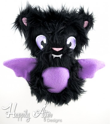 Bat Stuffie Embroidery Design 