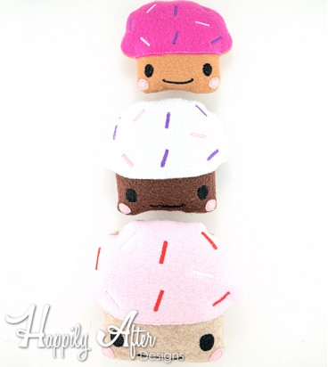 Cupcake Stuffie Embroidery Design 