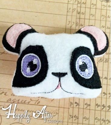 Panda Stuffie Head Embroidery Design