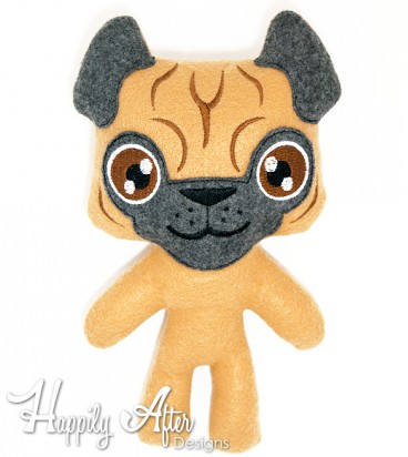 Pug Full Stuffie Embroidery Design 