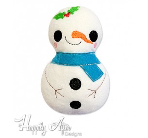 Snowman Stuffie Embroidery Design 