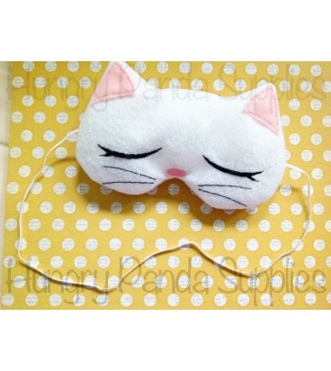 Kitty Cat Sleep Mask ITH Embroidery Design