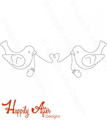 Winter Doves Hand Embroidery Pattern
