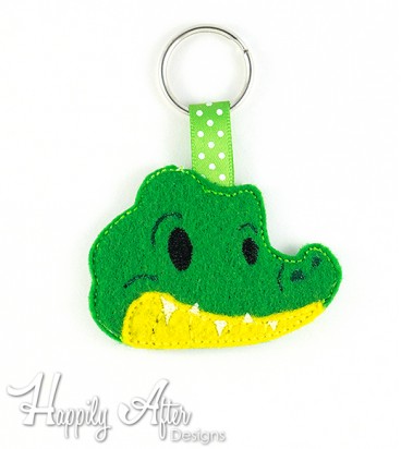 Alligator Keychain Embroidery Design